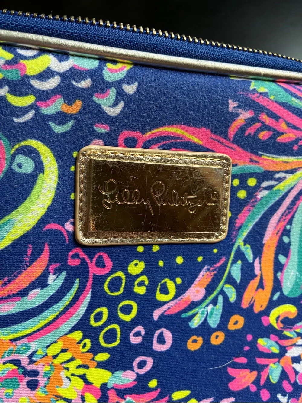 Lilly Pulitzer Colorful Neon Tech Computer Laptop Sleeve Case 14”x10”